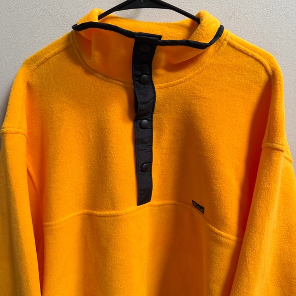 NEW Vintage Woolrich Quarter Snap Fleece Pullover Men’s 2XL Made in USA Yellow - Picture 10 of 13